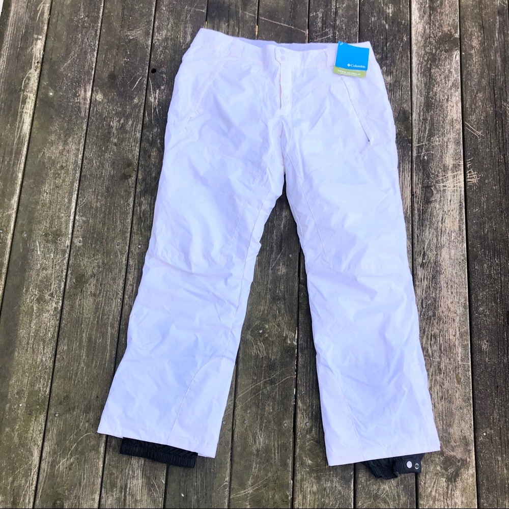 NWT. White COLUMBIA Omni-Shield Snow Pants
